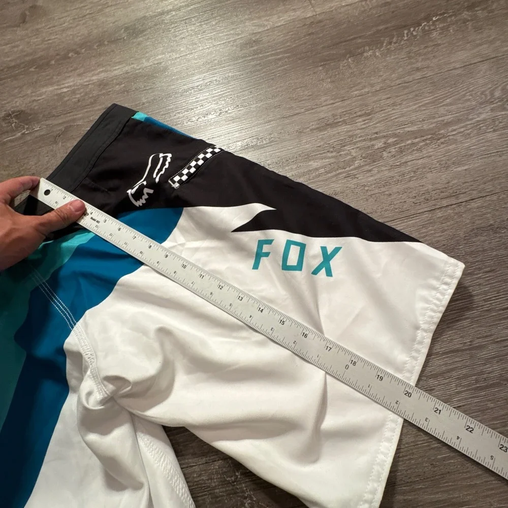 Fox Racing Board Shorts Men 32 Blue Performance Overhead Graphic Swim Trunks
